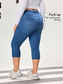 Flexra Quần dệt kim bó sát thời trang thường ngày đa năng cho nữ cỡ lớn đã giặt - Rửa trung bình - Xem 2