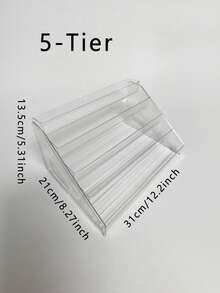 1 件亚克力化妆品收纳盒 7 层透明化妆品展示架桌面收纳架，用于指甲油眼影口红护肤品，透明梳妆台收纳盒，带抽屉，可堆叠