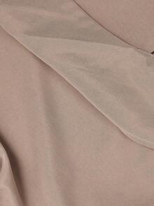 SHEIN MOD 女士卡其色短款宽松休闲风衣，配腰带，秋季外套，秋冬款 - 卡其色 - 查看 5