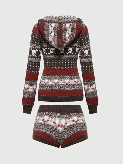 Fairycore 2pcs Y2K Vintage Crop Top & Shorts Set For Women