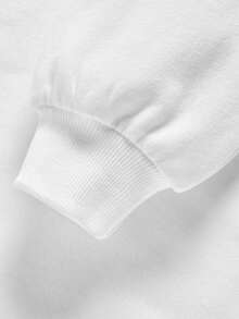 SHEIN EZwear 休闲简约纽约标语豹纹印花卫衣，宽松加厚款，适合大码女装，Y2K风格，秋冬季必备。豹纹卫衣，纽约风卫衣，Y2K可爱卫衣，白色卫衣。