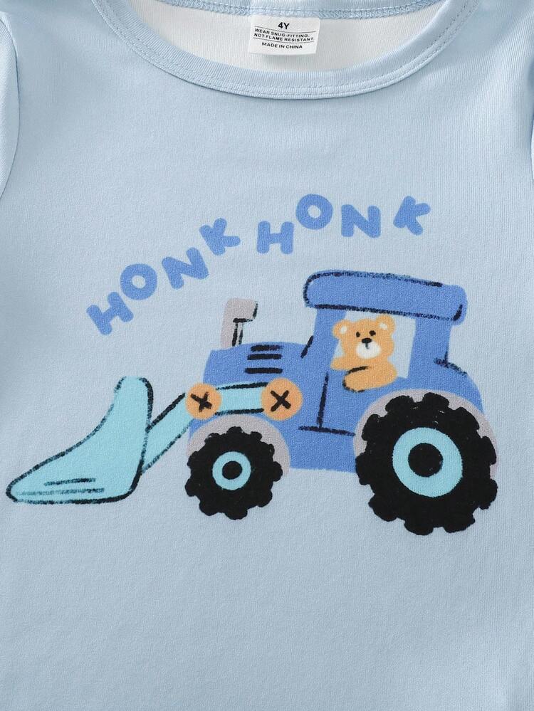 Back To School Fashion  Young Boys Pajamas Snug Fit Fall Winter - Multicolor - View 4