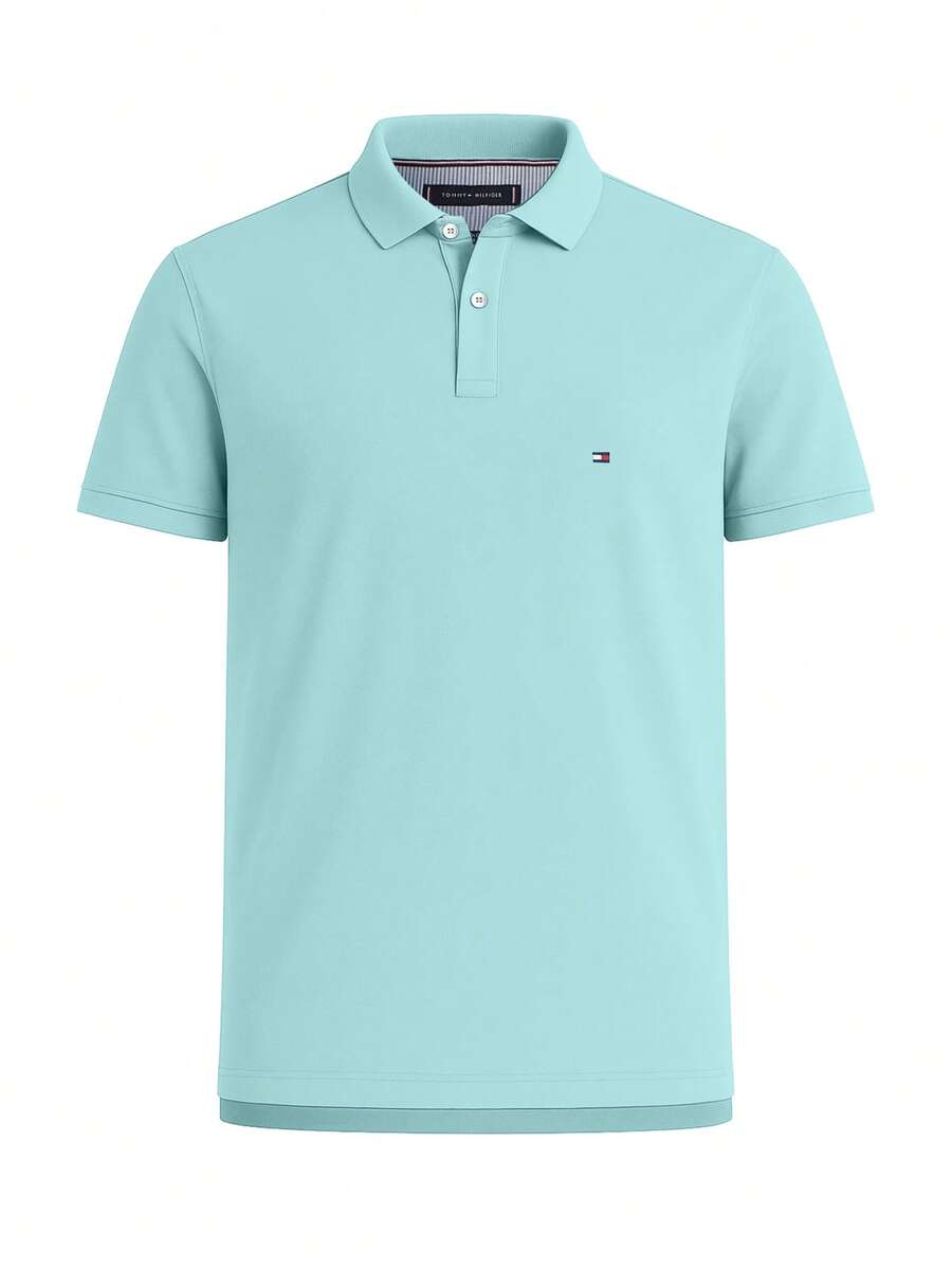 Tommy Hilfiger 1985 Regular Fit Men's Polo Shirt Pastel Blue - Tradewinds aqua - View 1