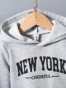 Baby/Kleinkind Jungen gepolsterte Weste mit Kapuze, kombiniert mit Kapuzenpullover und Freizeithose, weicher und angenehmer Stoff, geeignet für drinnen und Outdoor, Wintersaison - Verschiedenfarbig - Übersicht 4