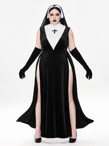 ROMWE Avant Plus Size Halloween Dark Character Cosplay Outfit