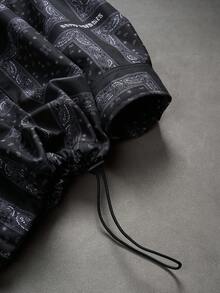 PAVTROS 男士休闲格子图案黑色夹克，佩斯利夹克，工作夹克，秋季，垃圾摇滚 - 黑色 - 查看 7