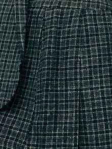 Nöista Nöista's Black Tweed Suit Set Pairs An Oversized Longline Blazer With A Matching Mini Skirt-Ideal For Fall Office Outfits, Polished Winter Looks, Or Stylish Women's School Fashion.