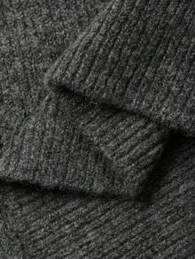 DAZY 少女系可爱蝴蝶结针织毛衣，秋冬 - 灰色 - 查看 8