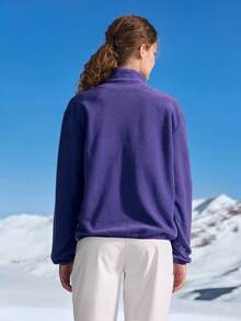 In My Nature Veste polaire femme de couleur violette, veste polyvalente