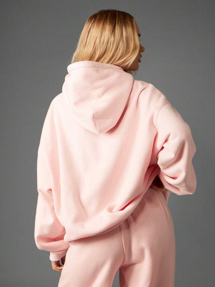 Missguided x Playboy Cotton Oversized Distressed Graphic Hoodie With Centre Pocket And Drawstring Hood For Casual Streetwear
