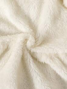 婴幼儿水手领荷叶边夹棉外套，可爱清凉风格，适合室内外穿着，冬季 - 白色 - 查看 6