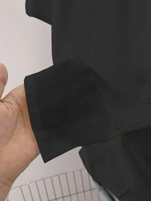 INAWLY 女式纯色前扣休闲百搭短袖衬衫