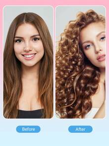 1pc 3/8" Thin Curling Iron, Ceramic Curler Suitable For Short & Long Hair, Adjustable Temperature, Auto-Off, 9mm Rose Gold, Holiday Gift