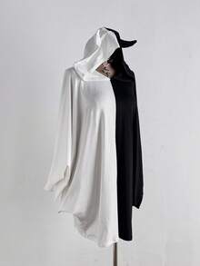 Sunspun Halloween Plus Size Dresses - Black and White - View 6