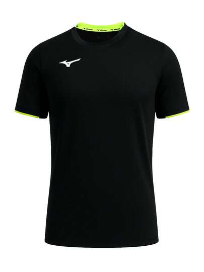 Mizuno Core Men's Short Sleeve Tee Black/Yellow Fluo