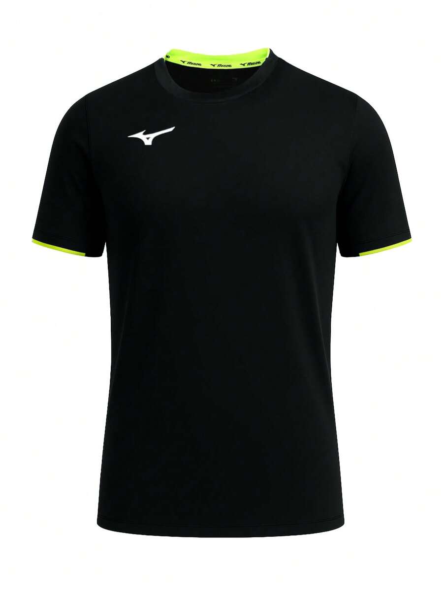 Mizuno Men's Sports Tees & Tanks Moisture-Wicking Breathable Classic Fit Gym Home Travel Black 32EA7002-09 - 黑色 - 查看 1