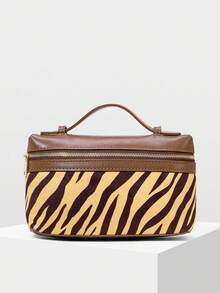 PREMIUM SQUARE OPENWORK BAG - Brown - View 2