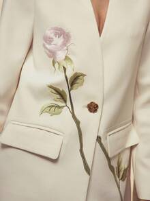 MOTF PREMIUM EMBROIDERY SINGLE BUTTON BLAZER