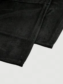 SHEIN MOD Plus Size Women's Solid Color Draped Neck Pleated Wide Leg Jumpsuit Black One Piece Jumpsuit Black Jumpsuit Women Halter Jumpsuit Jumpsuit For Women Black Jumpsuit Elegant Women One Piece Jumpsuit Backless Jumpsuit,Christmas - Black - View 5