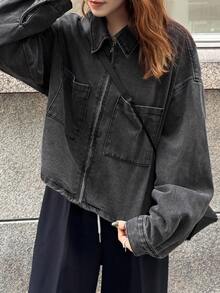 FRIFUL 女士休闲牛仔拉链夹克