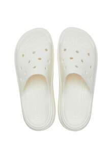Crocs Stomp Women's Slide Chalk CR209346 - White - View 4