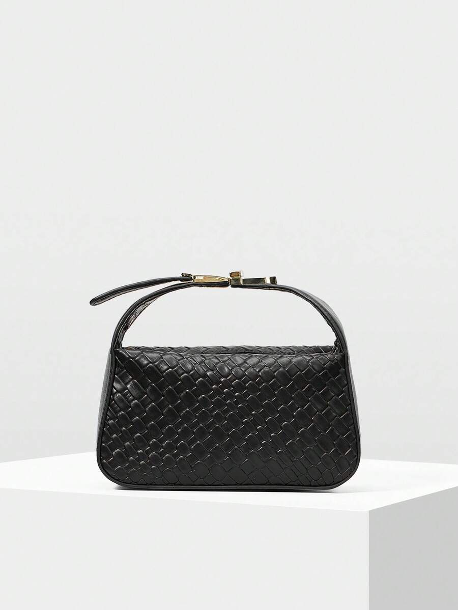 MOTF PREMIUM 女士时尚纯色手提包 - 黑色 - 查看 2