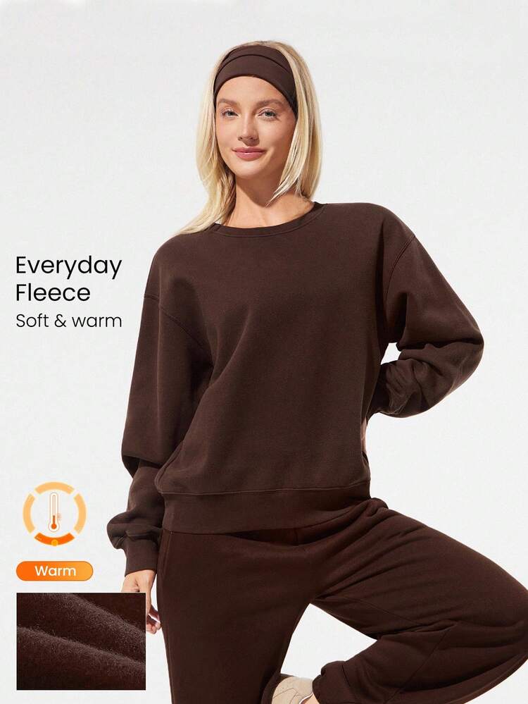 Heavyweight Fleece Regular Fit Sweatshirt Thick Thermal Warm Winter