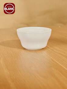 Madebyblanc 1个简约纹理白色陶瓷甜点碗、米饭碗、酸奶碗、耐高温陶瓷餐碗、烤箱专用碗 - 彩色 - 查看 4