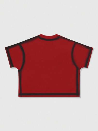 Grunge Punk Men's Summer Fashion Statue Of Liberty Print T-Shirt