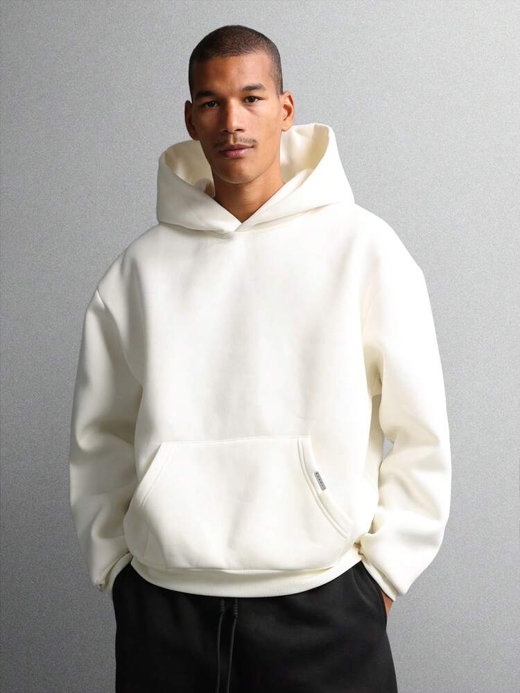 White Pullover Hoodie With Beverly Hills Print