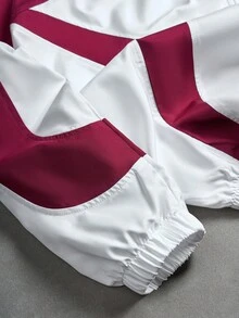 PAVTROS Men's Contrast Color Zipper Casual Versatile Long Sleeve Track Jacket, Cropped Zip Up Jersey Jacket, 90s Sporty Outdoor Windbreaker, Fall - Multicolor - View 3