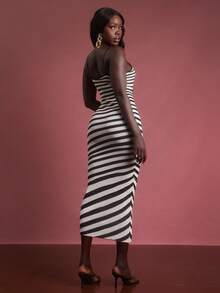 NYA SZN 连衣裙细肩带修身活动连衣裙度假海滩约会休闲日常春夏女士长裙 - 彩色 - 查看 3