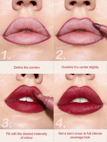 SHEGLAM Love Stained Lip Tint Marker-It Girl Matte Wine Lip Stain Pen Highly Pigmented Long-Lasting Lip Liner Contour Tint Lip Makeup Goth Lip Liner Lip Combo Brand Beauty Makeup Face Paint Cosmetic For Women Girls Perfect For Winter Spring Ideal For Y2K Fancy Fashion Suitable For Birthday Gift Party Ready Best Color - It Girl - View 5