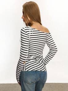Rina Fox Style Y2K Couvre-épaules décontracté et ample en perles pour femmes, manches longues. Convient pour l'école, les concerts et autres occasions intérieures/extérieures, automne - Noir et Blanc - Voir 3