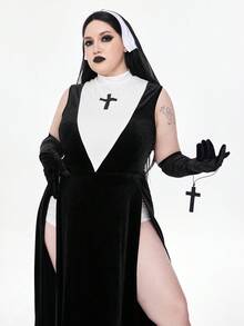 ROMWE Avant Plus Size Halloween Dark Character Cosplay Outfit