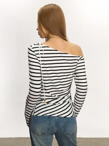 Rina Fox Style Y2K Couvre-épaules décontracté et ample en perles pour femmes, manches longues. Convient pour l'école, les concerts et autres occasions intérieures/extérieures, automne - Noir et Blanc - Voir 7