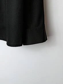 Linhara 优雅通勤休闲女装时尚花卉图案百搭舒适面料衬衫领长袖开衫和松紧腰裙两件套，杏色，加大码，春/夏/秋季 - 粉色 - 查看 3