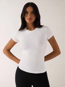 SHEIN BAE Women Summer Simple Letter Printed Sleeveless Sports Tank Topworkout Tank Top - White - View 6
