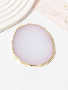 1pc Jewelry Display Tray With Metal Trim, ABS Jewelry Showcase Tray For Necklaces, Bracelets, Rings, Earrings Back To School