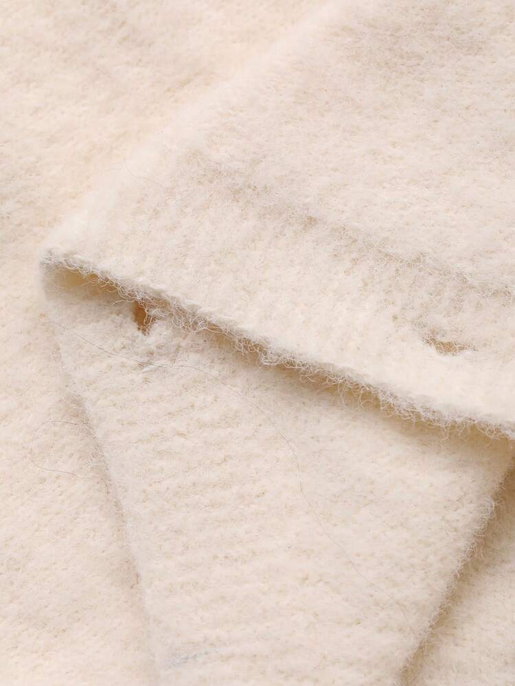 Baby Girl Solid Color Korean Style Knitted Jumpsuit Fall, Winter Toddler Girls Clothes