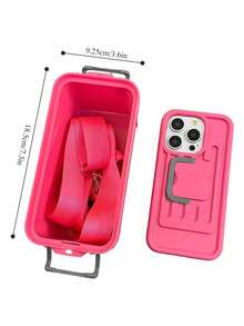 Zazumi 1PC  Phone Case Creative Storage Box Can Be Worn Across The Body For Outdoor Use, Plastic Material Is Lightweight. - Multicolor - View 12