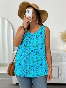 EMERY ROSE Áo ba lỗ in họa tiết hoa cỡ lớn mùa hè cho nữ Áo thun họa tiết cho nữ - Nhiều màu - Xem 4