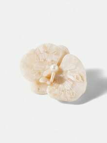 MOTF PREMIUM 1PC FAUX PEARL DECOR STEREO FLORAL HAIR CLIP