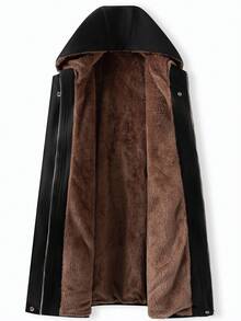 SHEIN Clasi 女士秋冬季保暖带衬里抽绳连帽外套 - 黑色 - 查看 3