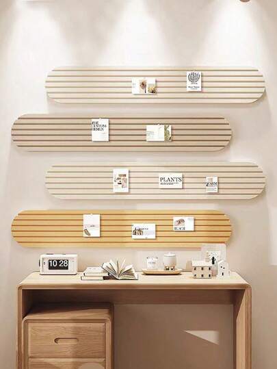 1pc Self-Adhesive Fabric Wall Panels - Reusable Modern Cork-Style Bulletin Boards For Home, Office & Classroom Decor - No Residue Photo Display & Message Boards, Easy Installation, Natural Wood Look | No Damage To Walls Wallpaper Wall Paper Wall Stickers Wall Decor Wall Sticker