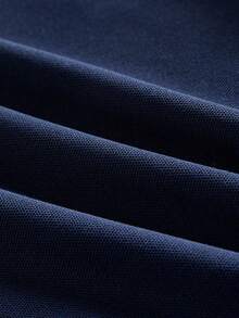 OFFICEAU Men's Solid Color Casual Office Commuter Polo Shirt, Old Money Spring To Summer - Blue - View 6