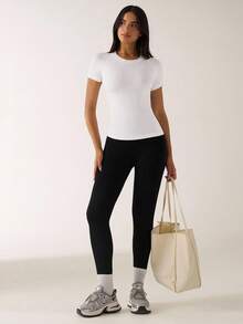 SHEIN BAE Women Summer Simple Letter Printed Sleeveless Sports Tank Topworkout Tank Top - White - View 9