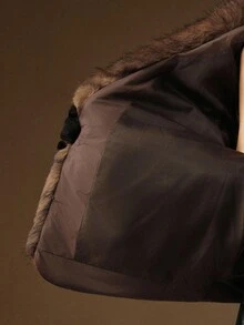 Anewsta Women's Loose Cotton Padded Jacket With Fluffy Long Fur Autumn/Winter Coat