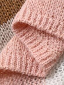 DAZY Loose Striped Crew Neck Long Sleeve Casual Sweater For Women, Spring/Autumn