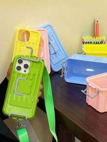 Zazumi 1PC  Phone Case Creative Storage Box Can Be Worn Across The Body For Outdoor Use, Plastic Material Is Lightweight. - Multicolor - View 2